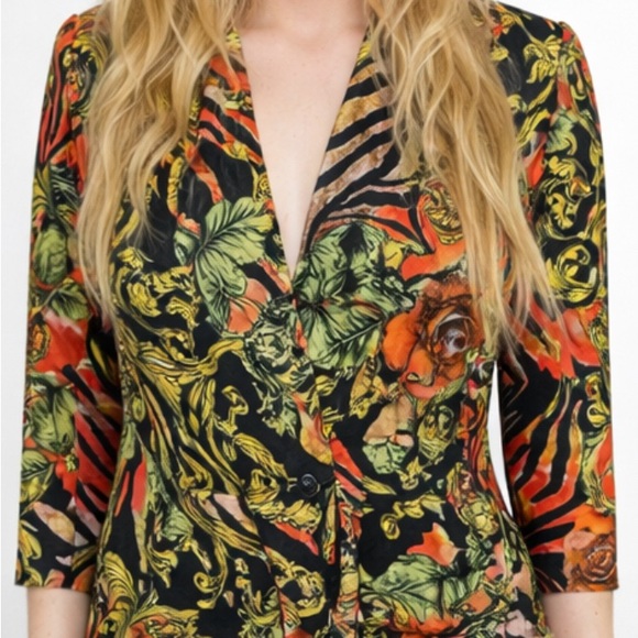Tops - Vintage ✨Bold Baroque & Animal Print Tunic / Dress – Size 12